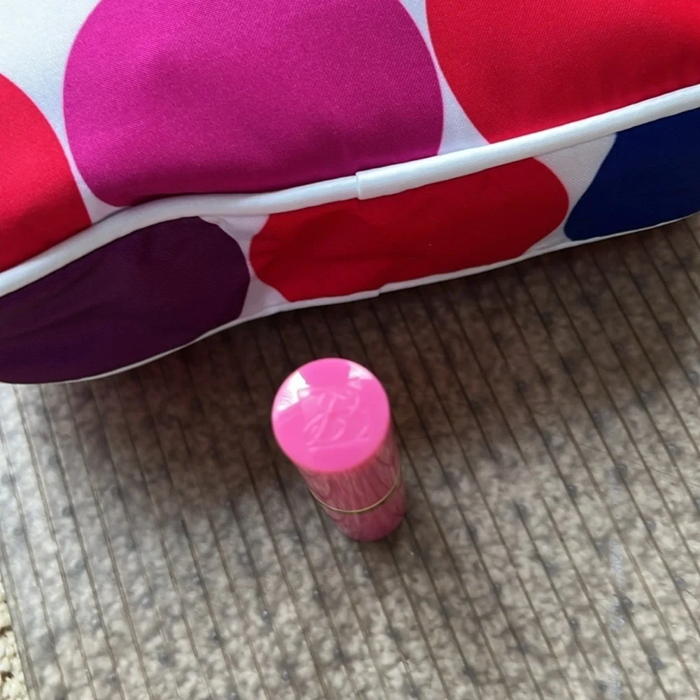 Estée Lauder candy shimmer long lasting lipstick.